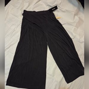 Charcoal Wide-Leg Pants